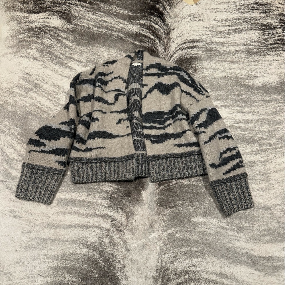 Pilcro Gray and Cream Cardigan